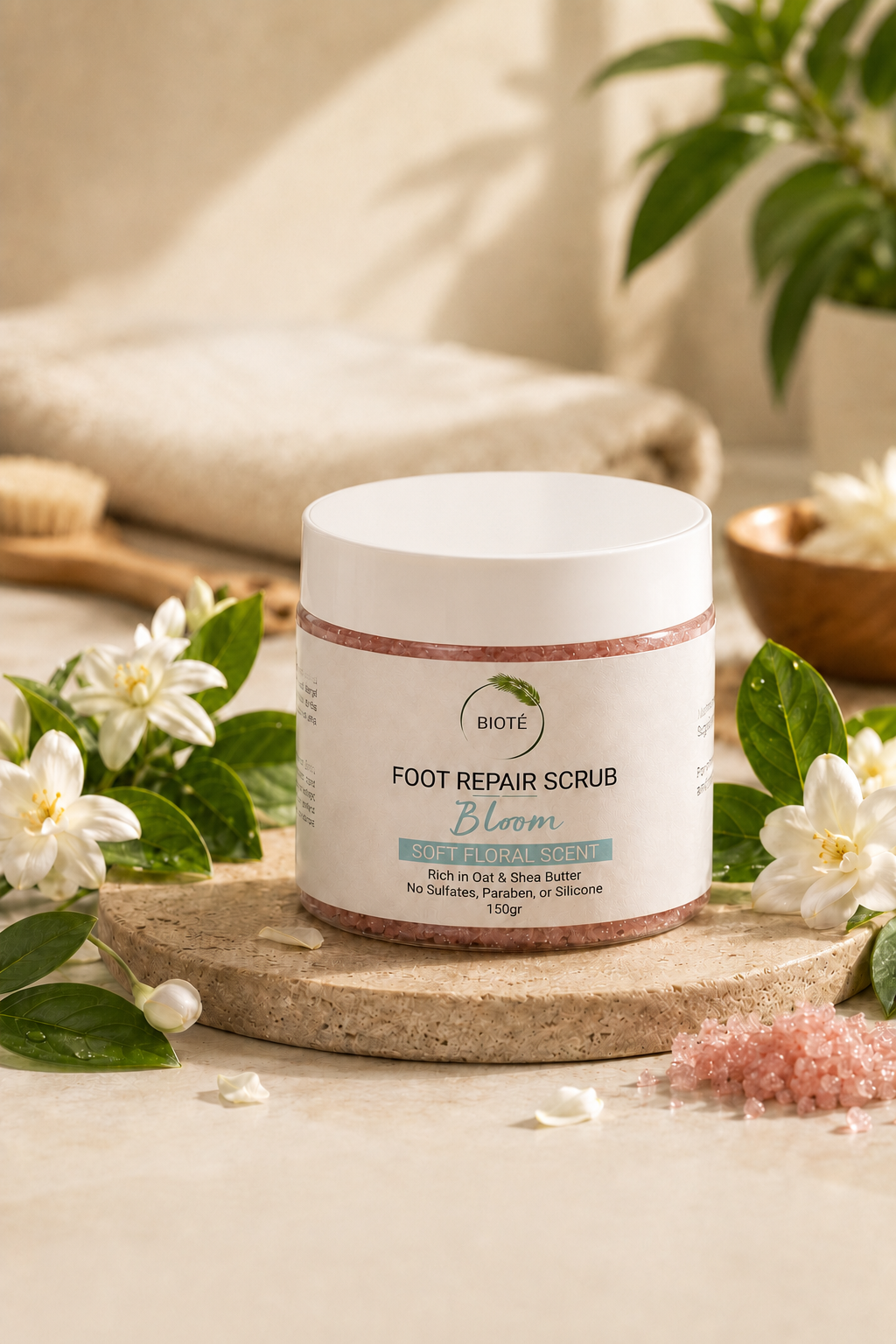 Foot repair scrub